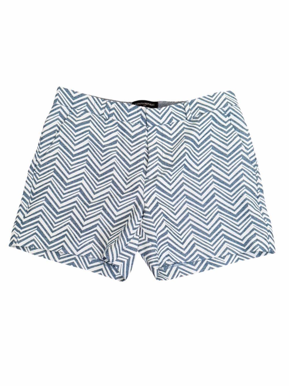 Banana Republic Blue Chevron High Waist Shorts